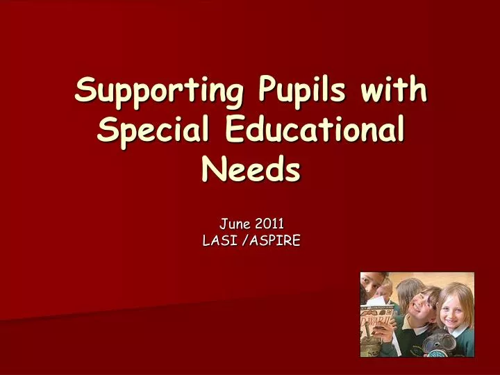 supporting pupils with special educational needs