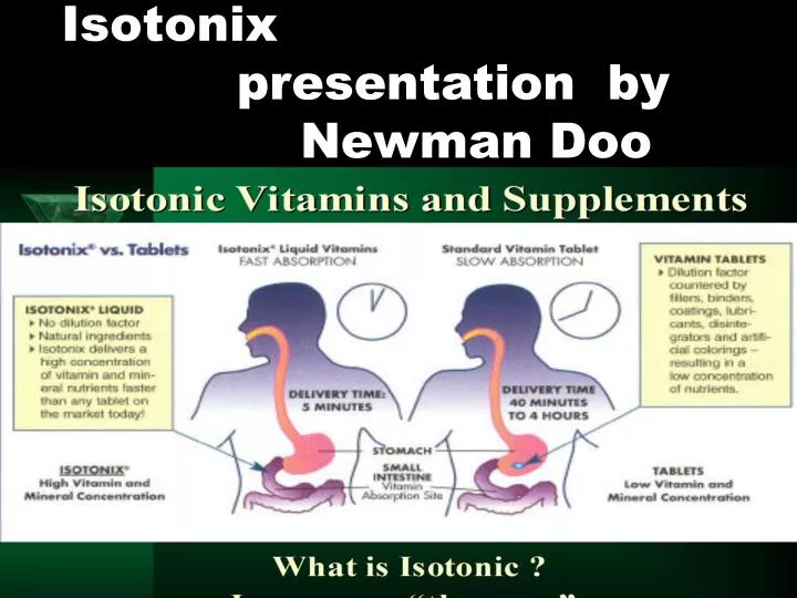 isotonix presentation by newman doo