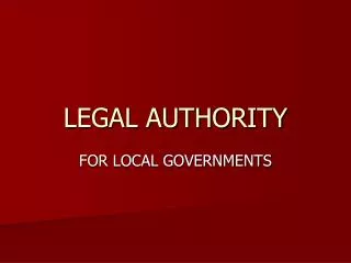 legal authority