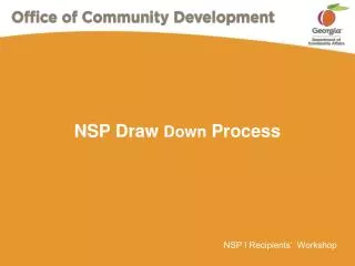 NSP Draw Down Process