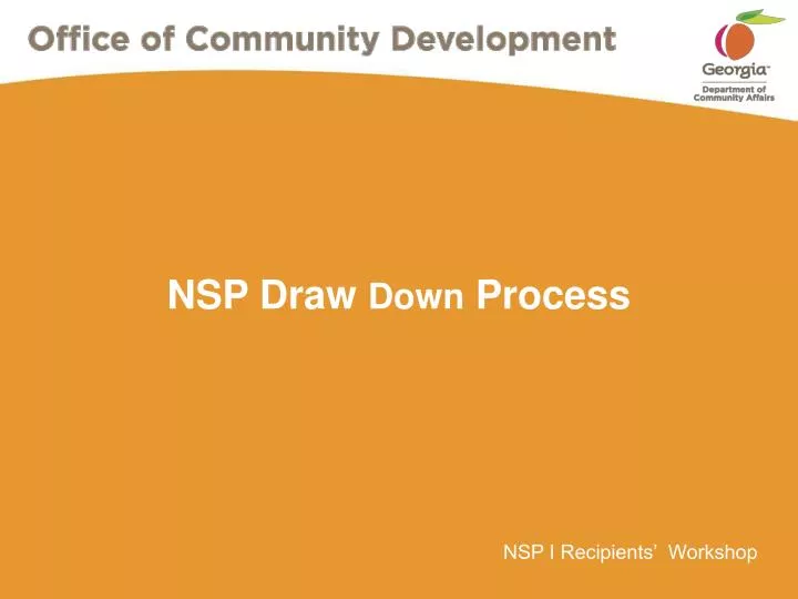 nsp draw down process