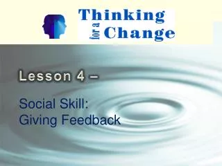 Social Skill: Giving Feedback