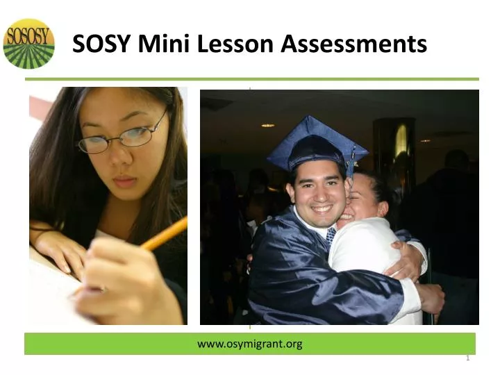 so sosy mini lesson assessments