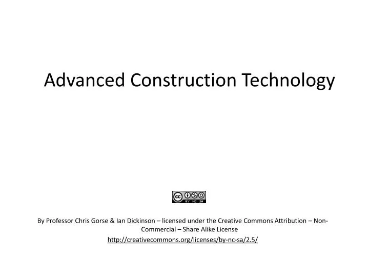 advanced construction technology