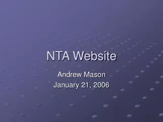 NTA Website