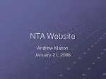 Enhancing Knowledge Sharing and Methodology Documentation on the NTA Website - slide 1