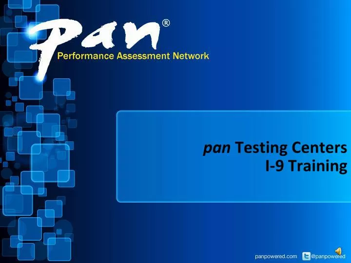 pan testing centers i 9 training