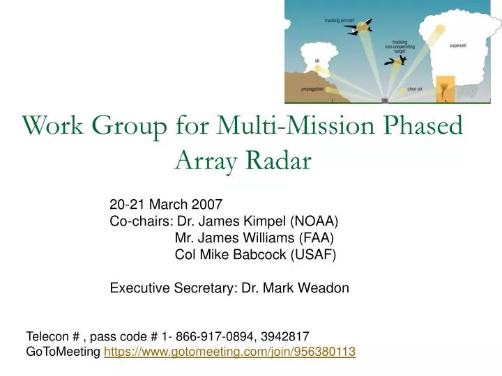 work group for multi mission phased array radar