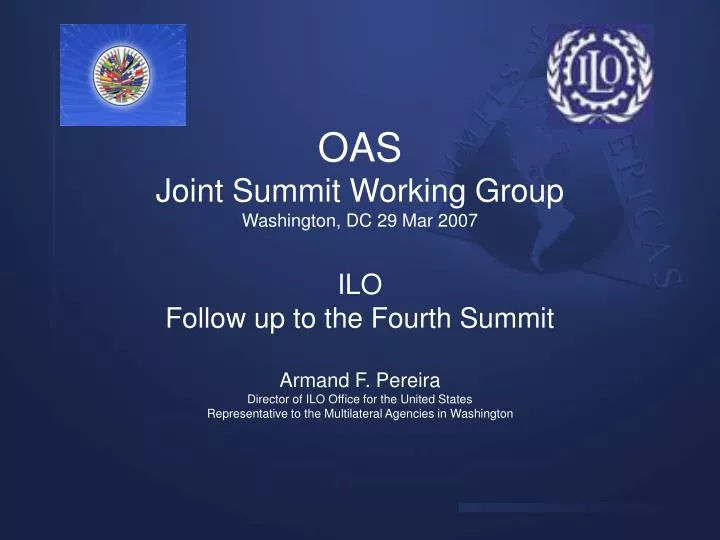 oas joint summit working group washington dc 29 mar 2007