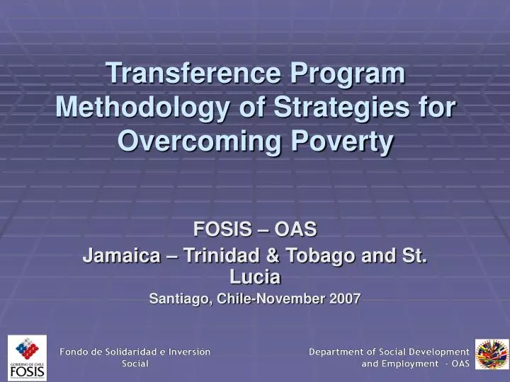 transference program methodology of strategies for overcoming poverty
