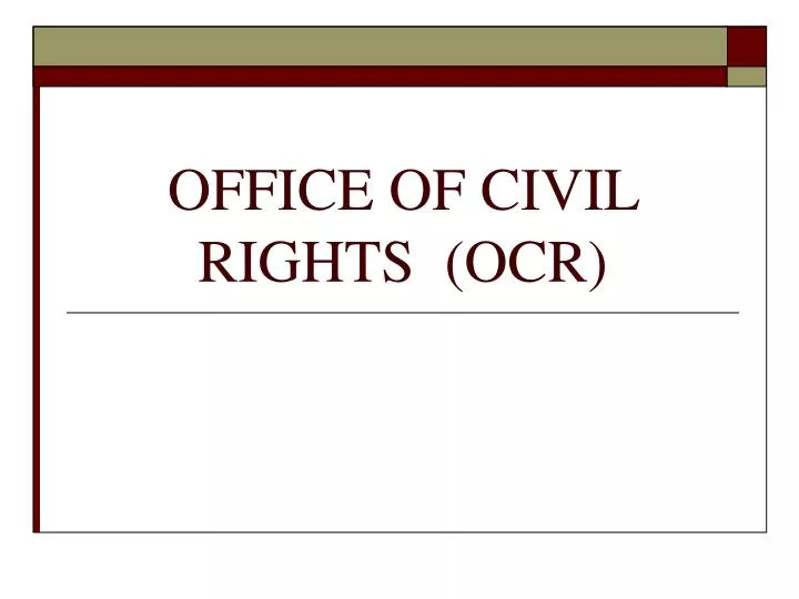 office of civil rights ocr