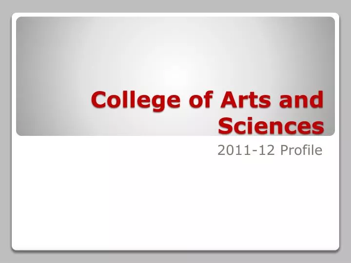 college of arts and sciences