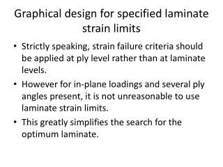 Graphical design for specified laminate strain limits