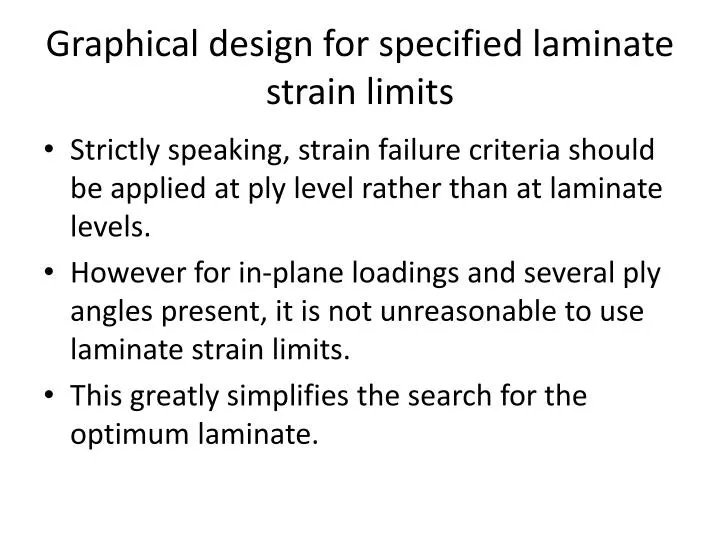 graphical design for specified laminate strain limits