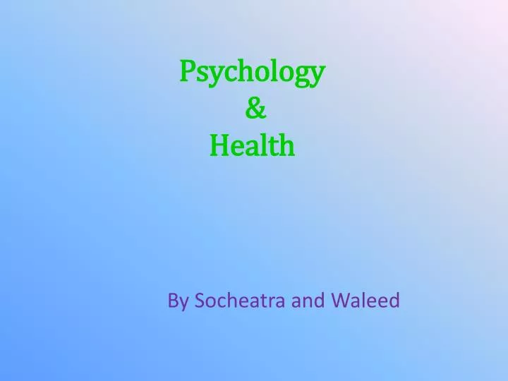 psychology health
