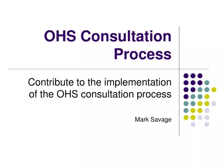 ohs consultation process