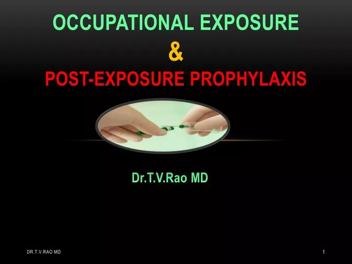occupational exposure post exposure prophylaxis
