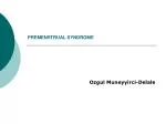 PREMENSTRUAL SYNDROME - slide 1