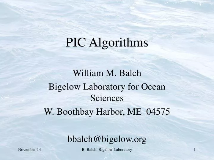 pic algorithms