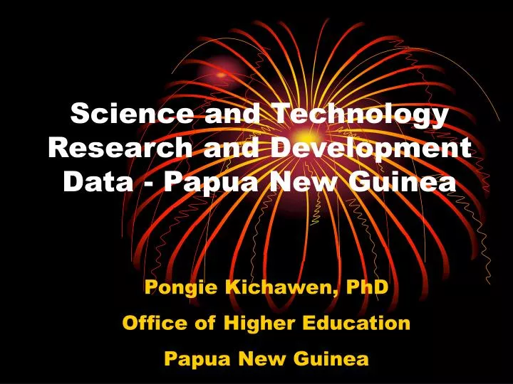 science and technology research and development data papua new guinea