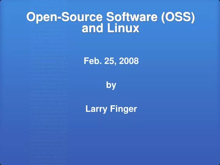 open source software oss and linux