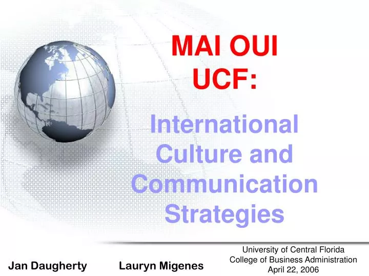 mai oui ucf international culture and communication strategies