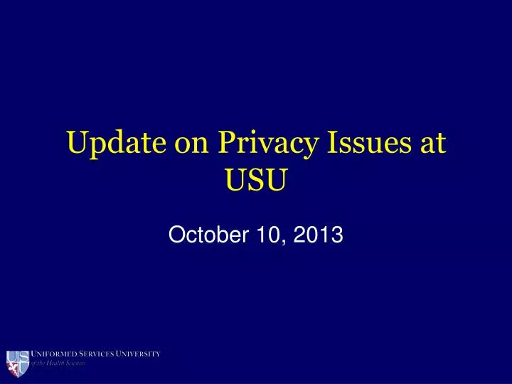 update on privacy issues at usu