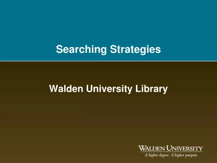 searching strategies