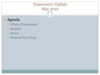 Teamcenter Update May 2012