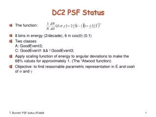 DC2 PSF Status