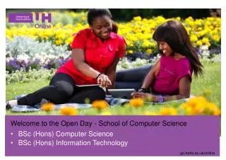 Welcome to the Open Day - School of Computer Science BSc ( Hons ) Computer Science