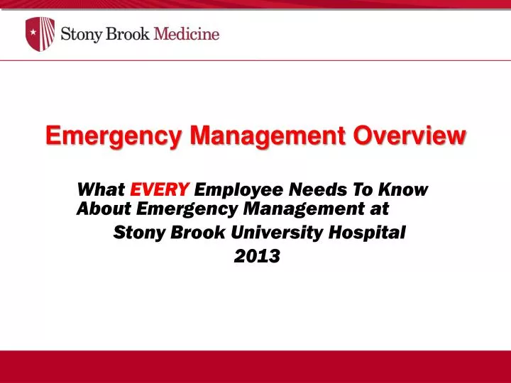 emergency management overview