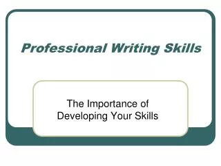 professional writing skills