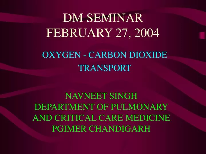 dm seminar february 27 2004