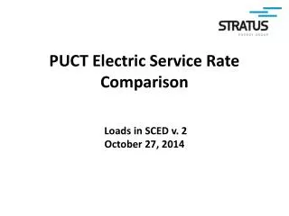 PUCT Electric Service Rate Comparison