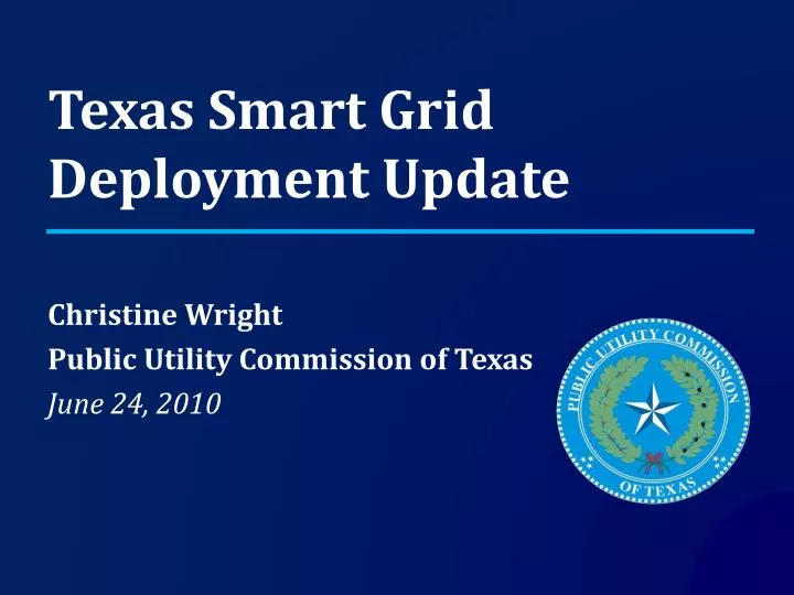 texas smart grid deployment update