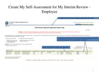 Create My Self-Assessment for My Interim Review - Employee