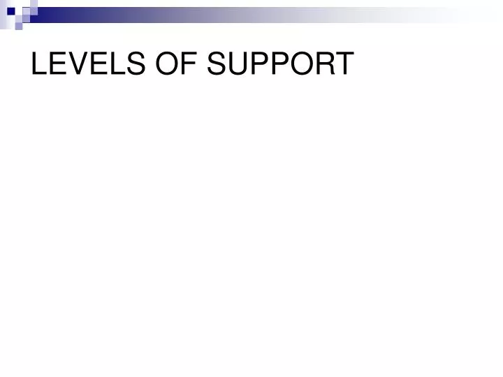 levels of support