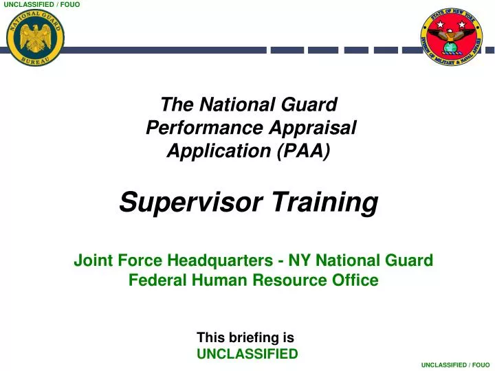 the national guard performance appraisal application paa supervisor training