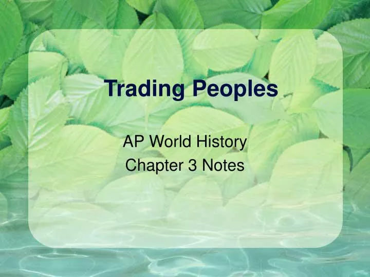 trading peoples