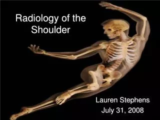 Radiology of the Shoulder