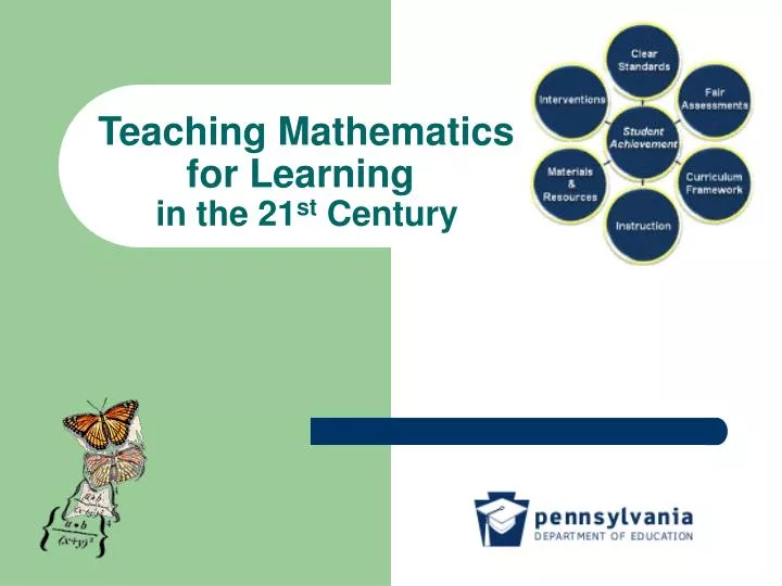 teaching mathematics for learning in the 21 st century