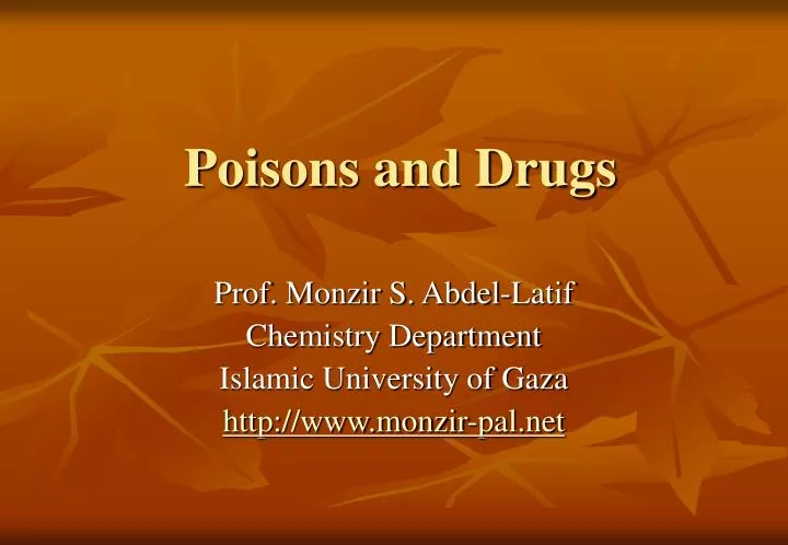 poisons and drugs
