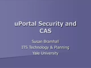 uPortal Security and CAS