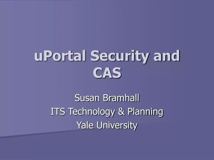 uportal security and cas