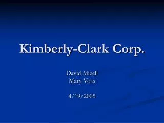 Kimberly-Clark Corp.