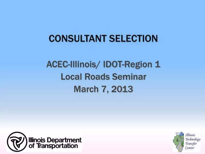 consultant selection