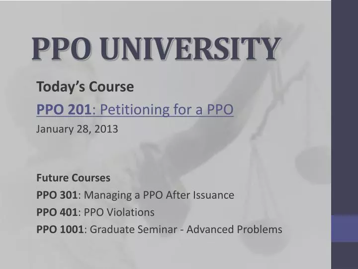 ppo university