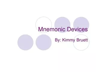 Mnemonic Devices