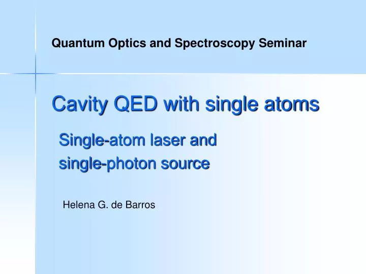 cavity qed with single atoms